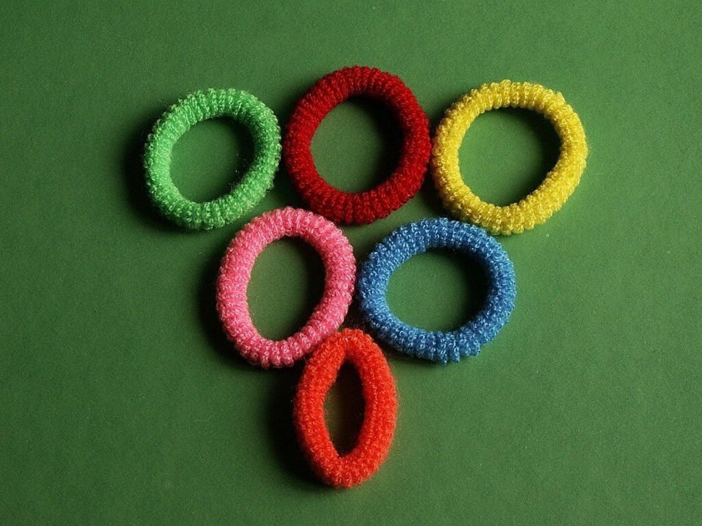 Silk Hair Scrunchies (Pack of 6)